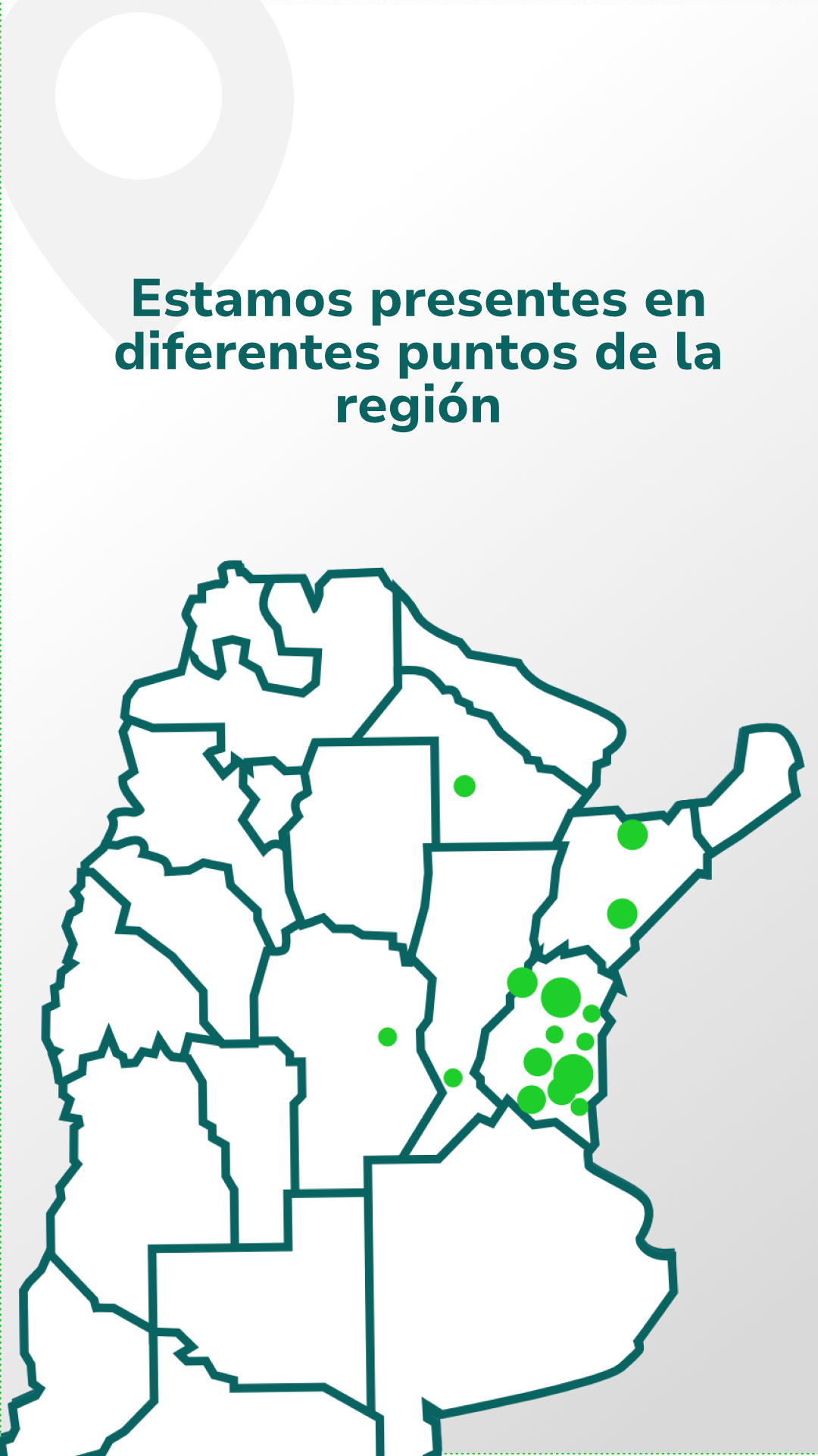 Estamos en diferentes puntos de la región