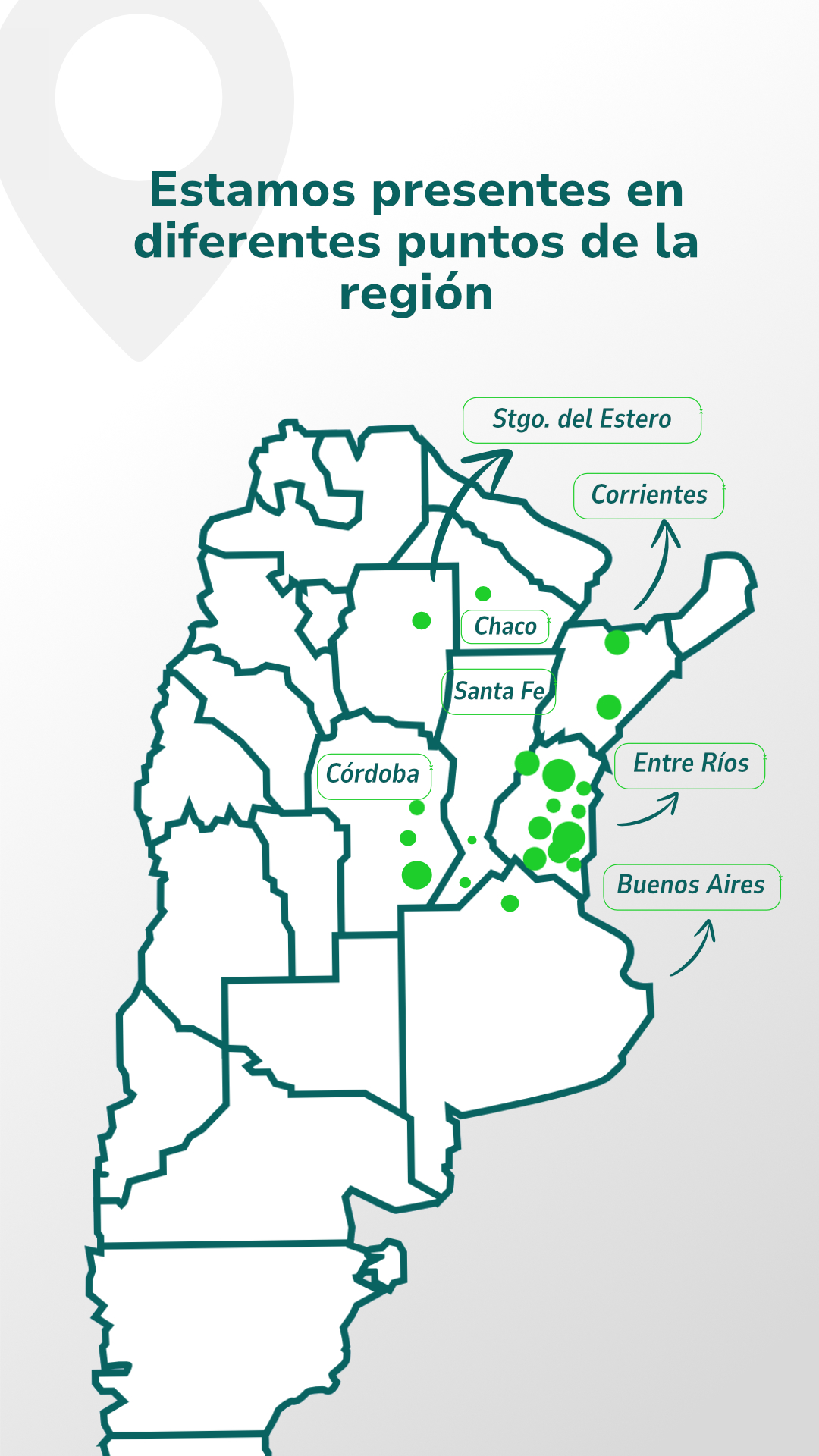 Estamos en diferentes puntos de la región